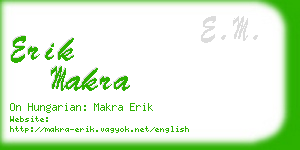 erik makra business card